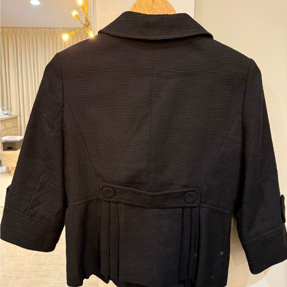 Ann Taylor Loft Petites Black Peplum Tweed Jacket Size 8P - Picture 3 of 7